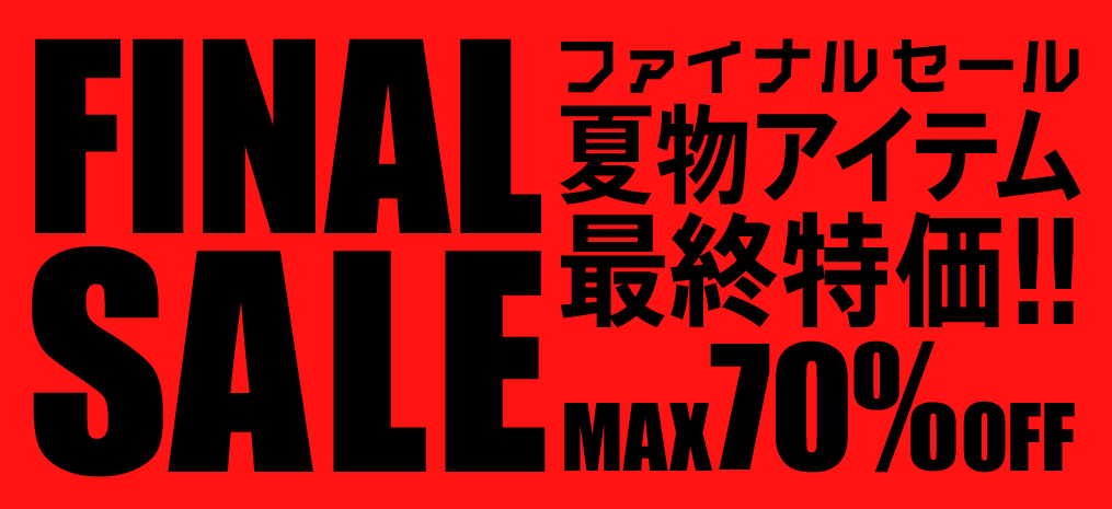 JEANS MATE ファイナルセール開催中！ MAX70%OFF！ 夏物アイテム最終特価！！